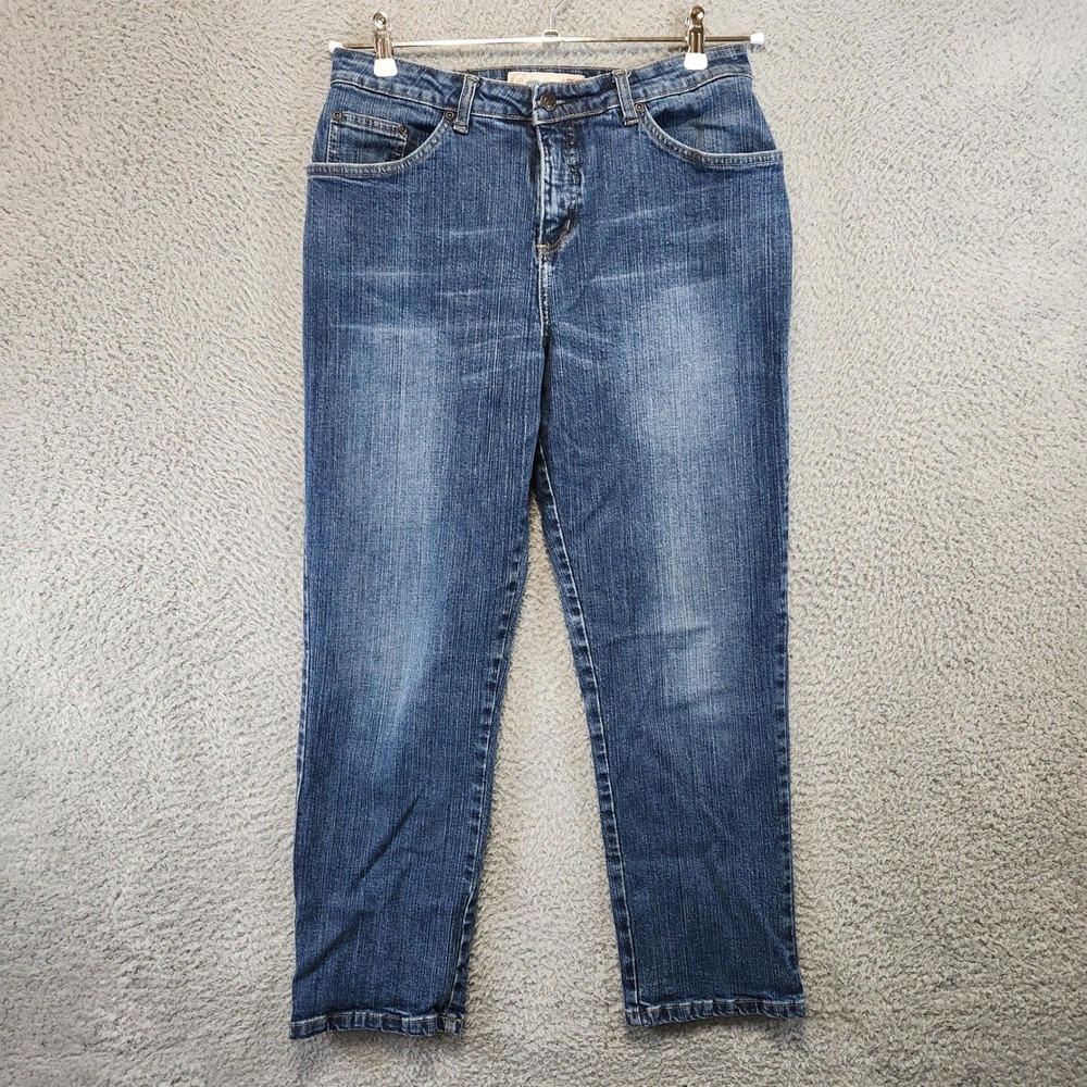 Faded Glory Classic Stretch Jeans Women Size 12P (Fits 30x27) Med Wash Casual